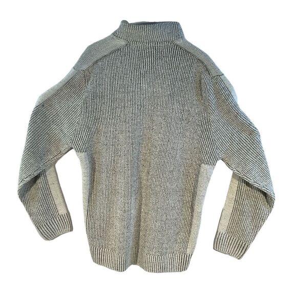 Projek Raw Mens Sweater Gray Quarter Zip Pullover Ribbed Size XXL Cotton Blend - Picture 4 of 14